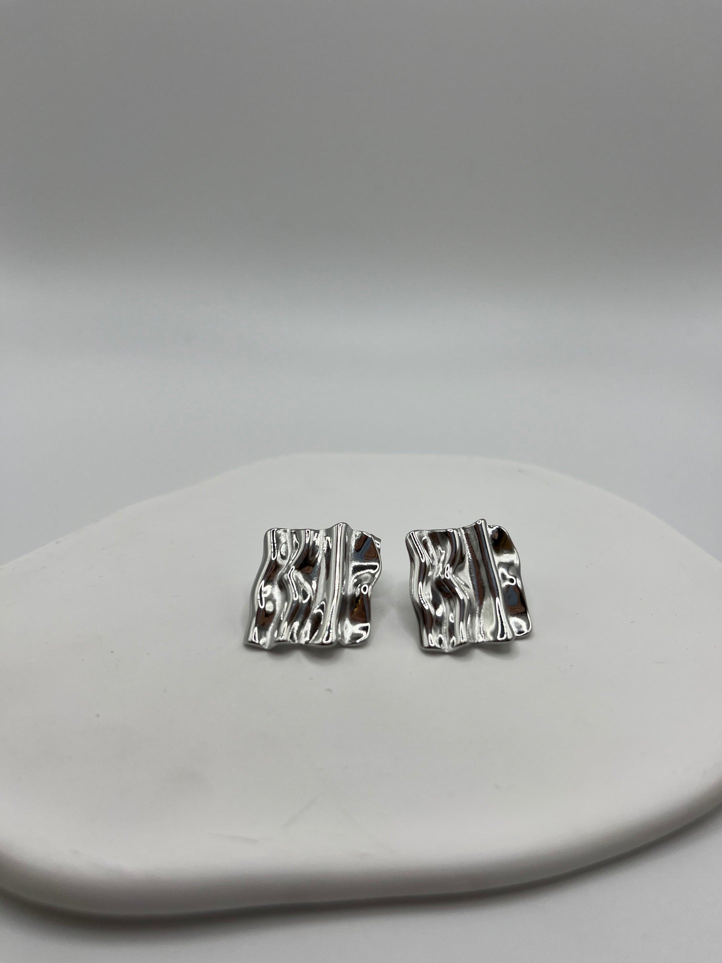 Pendientes Pirita Plateado